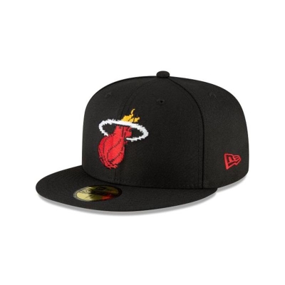 Miami Heat Gorra | New Era NBA Pixel 59fifty Fitted Cap Mexico - Negros